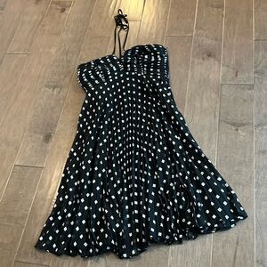 Black and White Spaghetti Strap Summer Dress Shift Ann Taylor